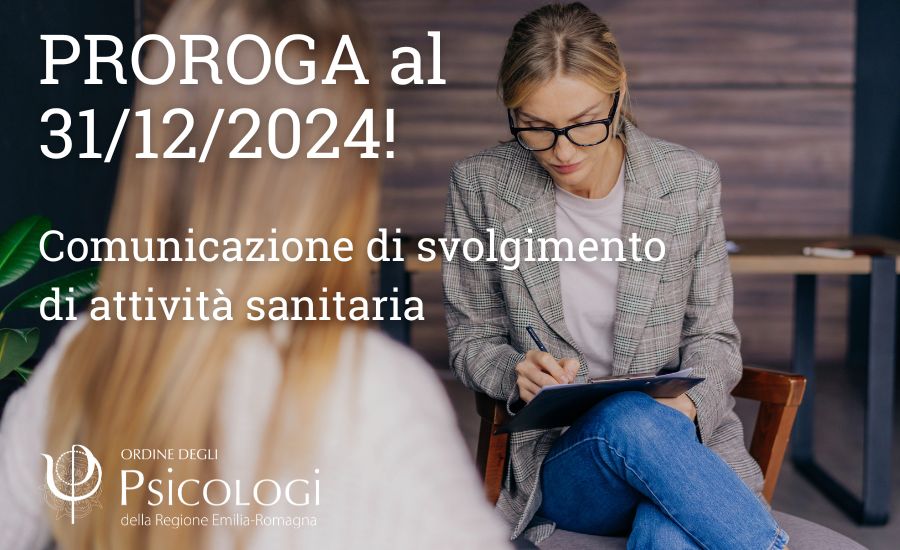 Proroga comunicazione attività sanitaria al 31 dicembre 2024 Proroga comunicazione attività sanitaria al 31 dicembre 2024