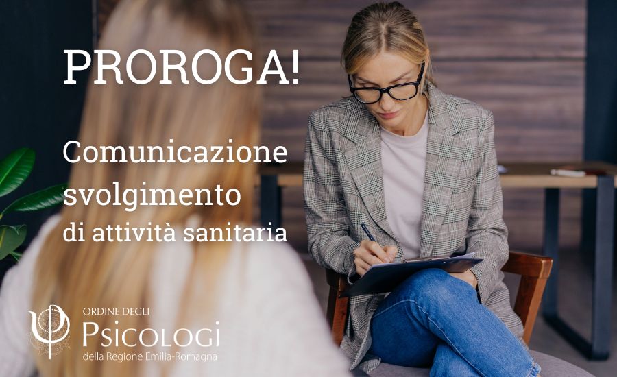 Nuova proroga Comunicazione attività sanitaria